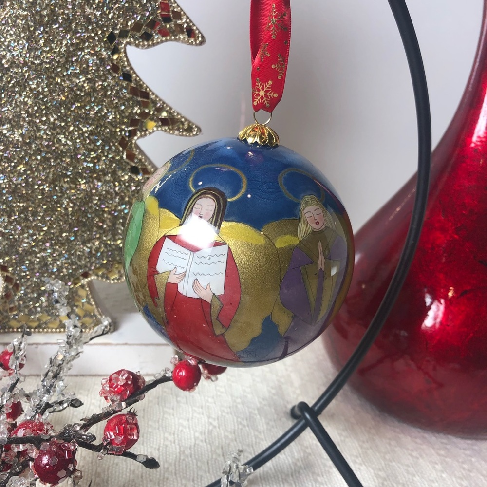 Christmas glass globe Hand painted